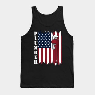 Patriotic Plumber USA Tank Top